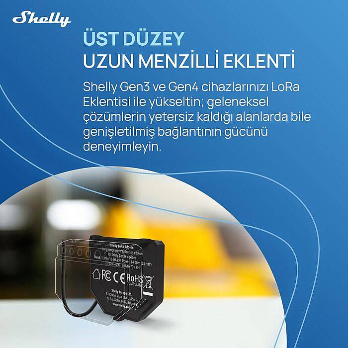 Shelly LoRa Add-on Uzun Menzilli İletişim Modülü - 2