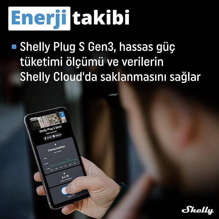Shelly Plug S Gen3 Matter Destekli Akıllı Priz - 4