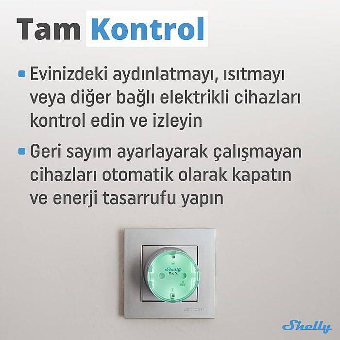 Shelly Plug S Gen3 Matter Destekli Akıllı Priz - 5