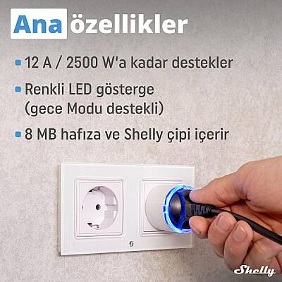 Shelly Plug S Gen3 Matter Destekli Akıllı Priz - 6