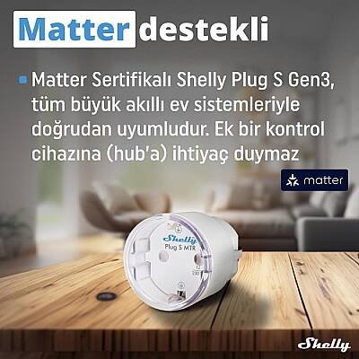 Shelly Plug S Gen3 Matter Destekli Akıllı Priz - 8