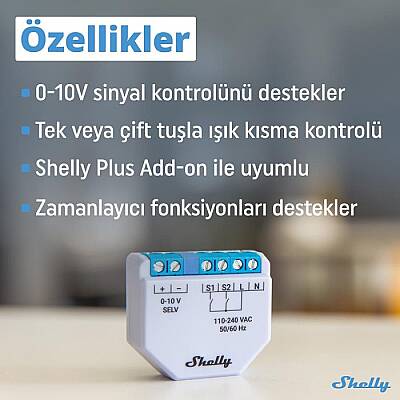 Shelly Plus 0-10V Dimmer Röle - 4