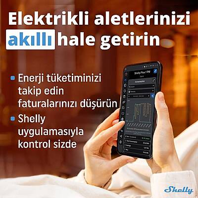 Shelly Plus 1PM Tek Kanal Enerji Ölçer Akıllı Röle - 6
