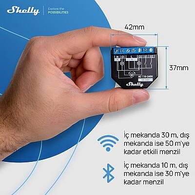 Shelly Plus 2PM Çift Kanal Enerji Ölçer Akıllı Röle - 2