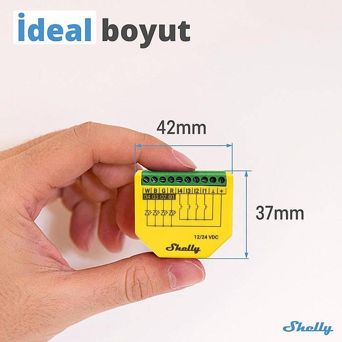Shelly Plus RGBW PM Akıllı LED Renk ve Parlaklık Kontrol Rölesi - 7