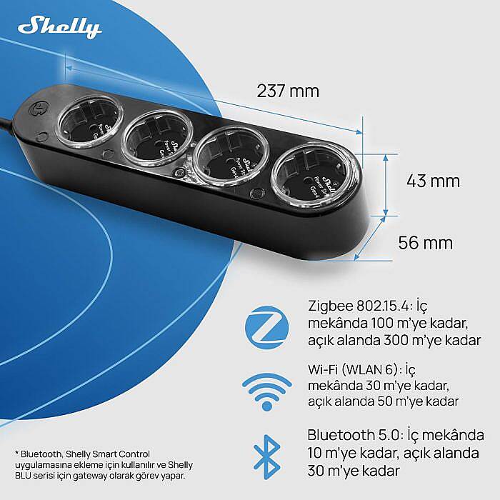 Shelly Power Strip 4 Gen4 Akıllı Çoklu Priz - 6