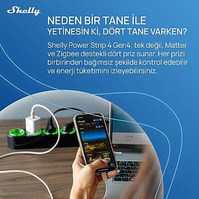 Shelly Power Strip 4 Gen4 Akıllı Çoklu Priz - 7
