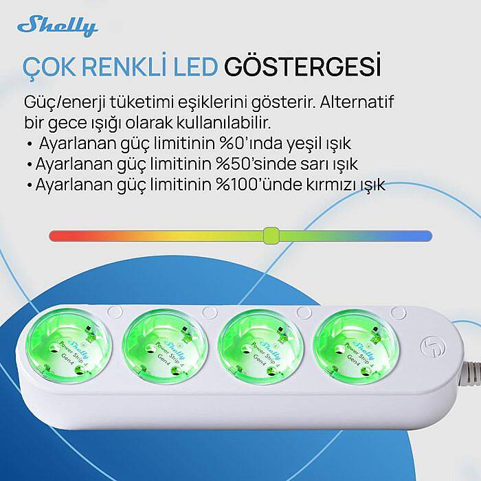 Shelly Power Strip 4 Gen4 Akıllı Çoklu Priz - 10