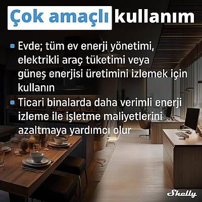 Shelly Pro 3EM 3CT 63 DIN Ray Akıllı 3 Faz Enerji Ölçer - 3