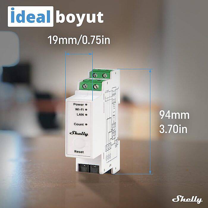 Shelly Pro 3EM 3CT 63 DIN Ray Akıllı 3 Faz Enerji Ölçer - 7