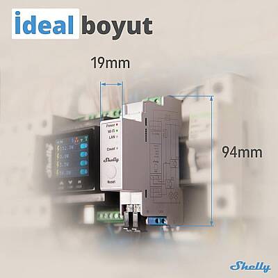 Shelly Pro EM-50 1 Faz Enerji Ölçer - 2