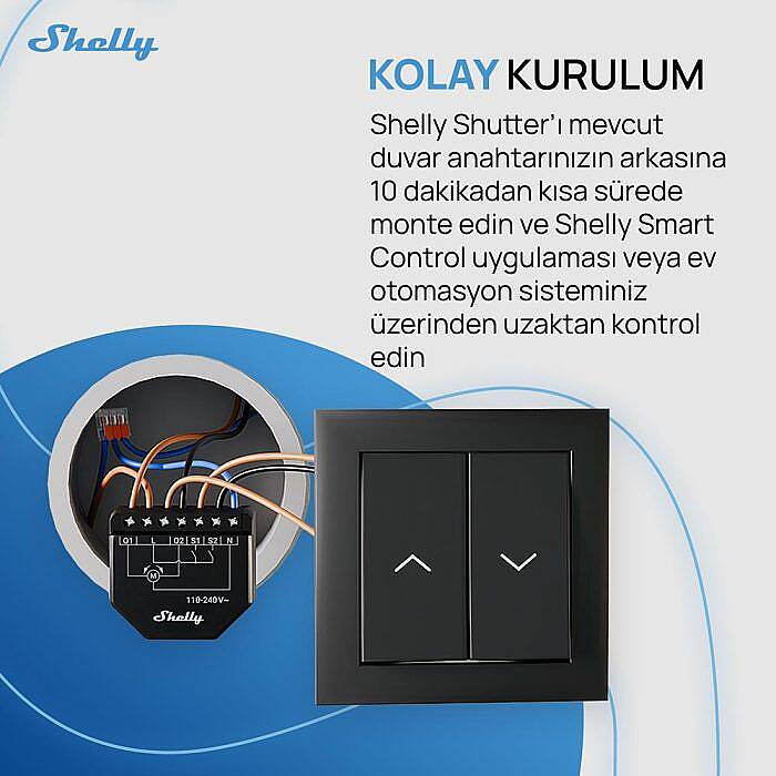 Shelly Shutter Akıllı Panjur Kontrol Rölesi - 6