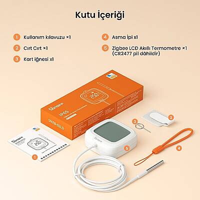 SNZB-02LD ZigBee IP65 LCD Ekranlı Problu Akıllı Sıcaklık Sensörü - 4