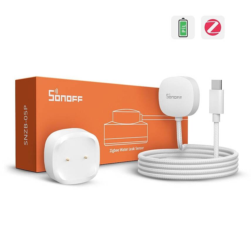 SNZB-05P ZigBee Su Kaçak Sensörü ve Kablosu - 1