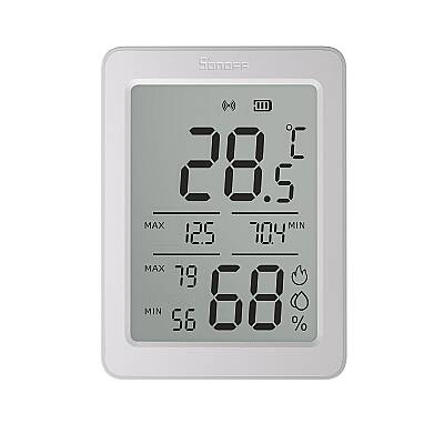 AirGuard LCD Ekranlı Zigbee Akıllı Sıcaklık ve Nem Sensörü | SNZB-02DR2 - 3