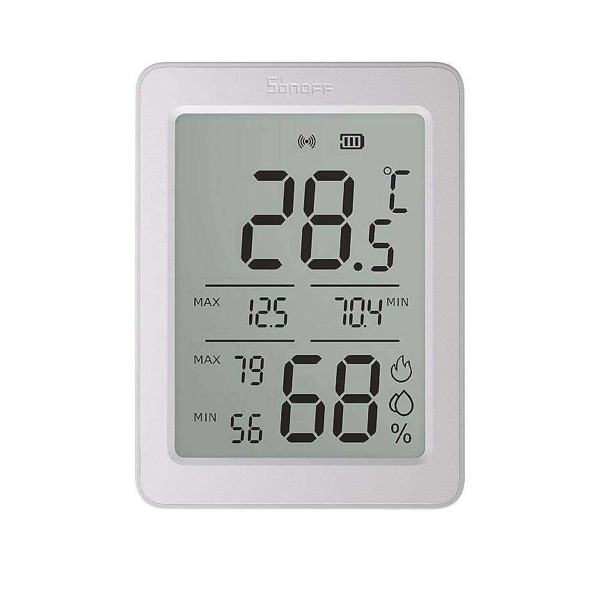AirGuard LCD Ekranlı Zigbee Akıllı Sıcaklık ve Nem Sensörü | SNZB-02DR2 - 3