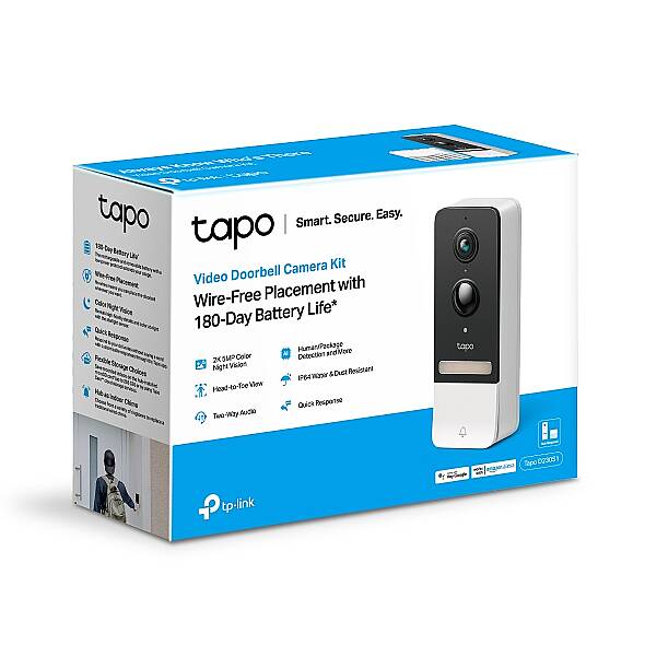 Tapo Akıllı ve Pilli Görüntülü Kapı Zili | Tapo D230S1 - 3
